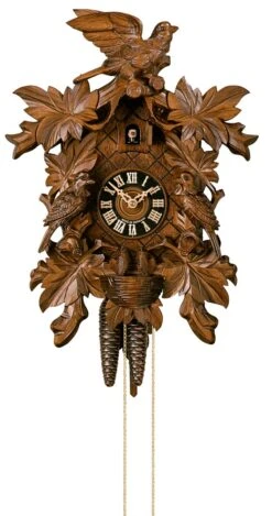 Cuckoo Clock7 Leaves, 3 Birds, Nest