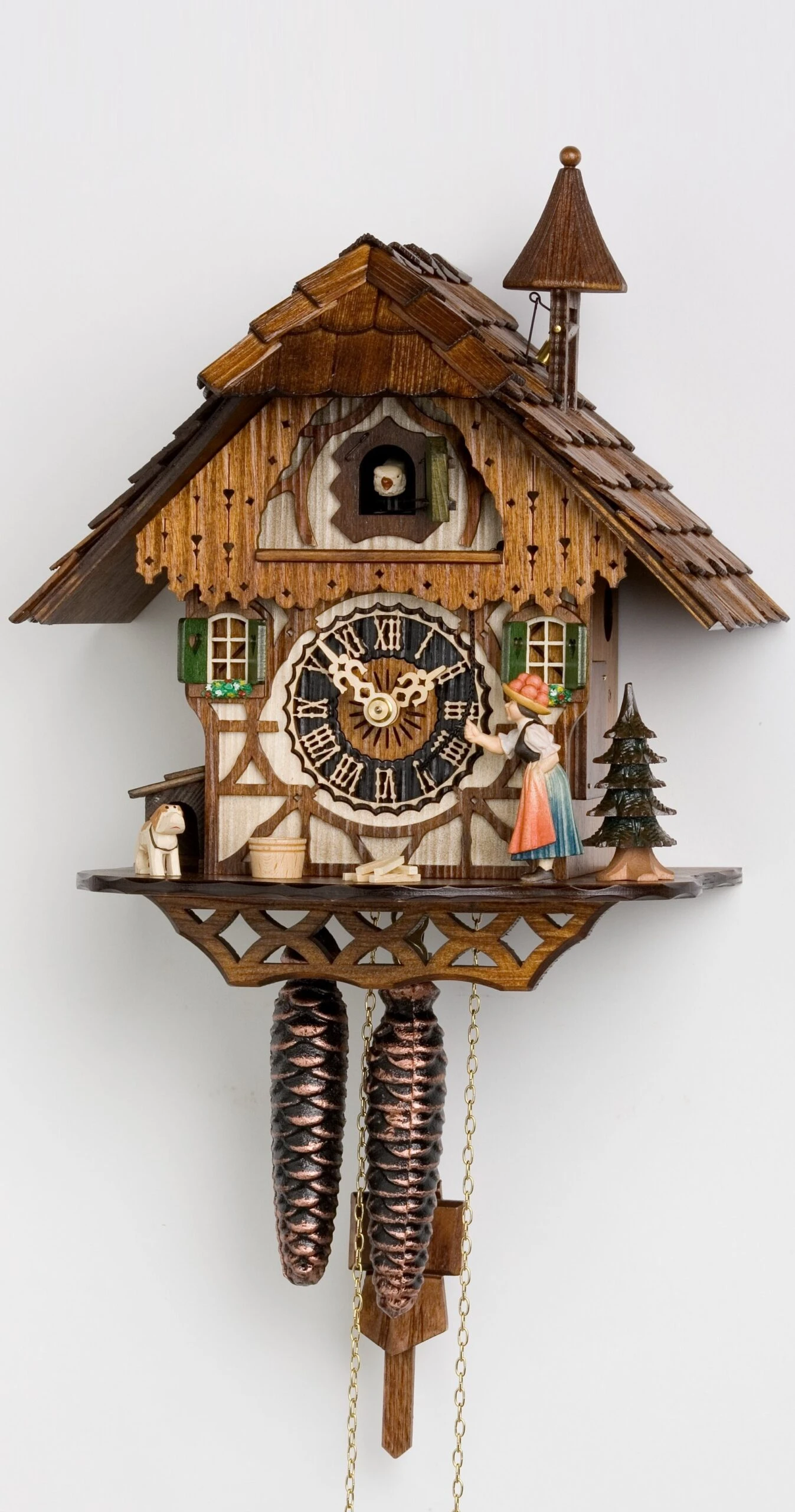 Cuckoo ClockLittle Black Forest House, The Peasant Girl Rings The Bell 3 Cuckoo ClockLittle Black Forest House, The Peasant Girl Rings The Bell