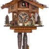 Cuckoo ClockBlack Forest House With Forest Scene And Moving Hunter HO 151 -Modern cuckoo clocks Store ho 151