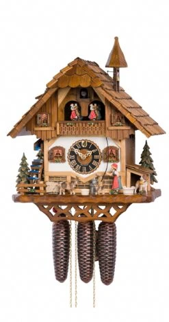 Cuckoo ClockBlack Forest House, The Peasant Girl Rings The Bell
