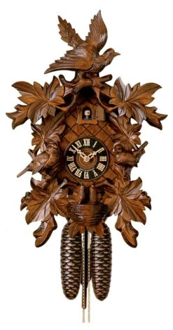 Cuckoo Clock7 Leaves, 3 Birds, Nest HO 881/4nu