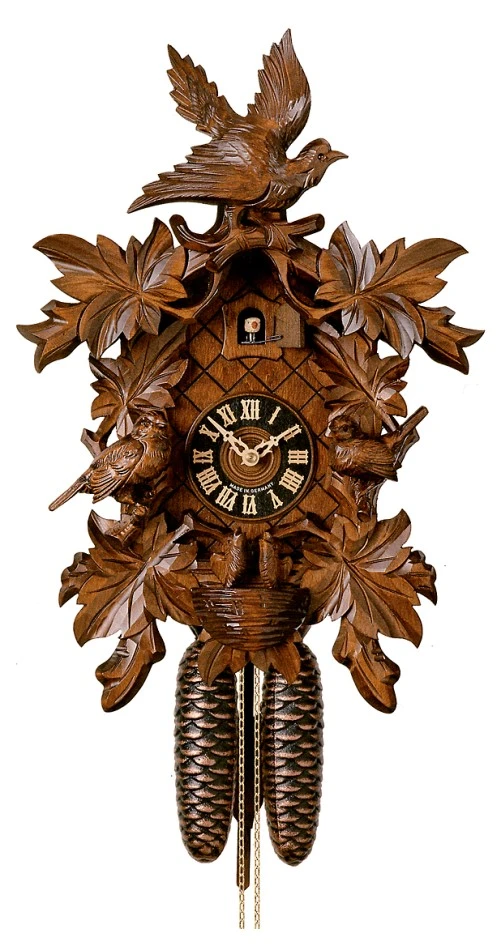 Cuckoo Clock7 Leaves, 3 Birds, Nest HO 881/4nu 3 Cuckoo Clock7 Leaves, 3 Birds, Nest HO 881/4nu