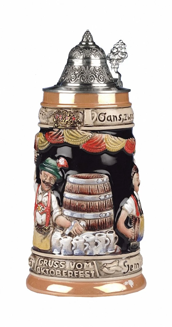 KING German Beer Stein Oktoberfest 0.5 Liter Tankard, Beer Mug KI 09-Z 0,5L 3 KING German Beer Stein Oktoberfest 0.5 Liter Tankard, Beer Mug KI 09-Z 0,5L