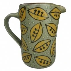 Milk Can / Juice Can 0.75 Liters, Stoneware, Ceramics With Decor