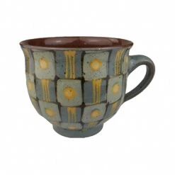 Round Cup, Stoneware, Ceramics With Decor