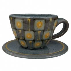 Espresso Set, Stoneware, Ceramics With Decor