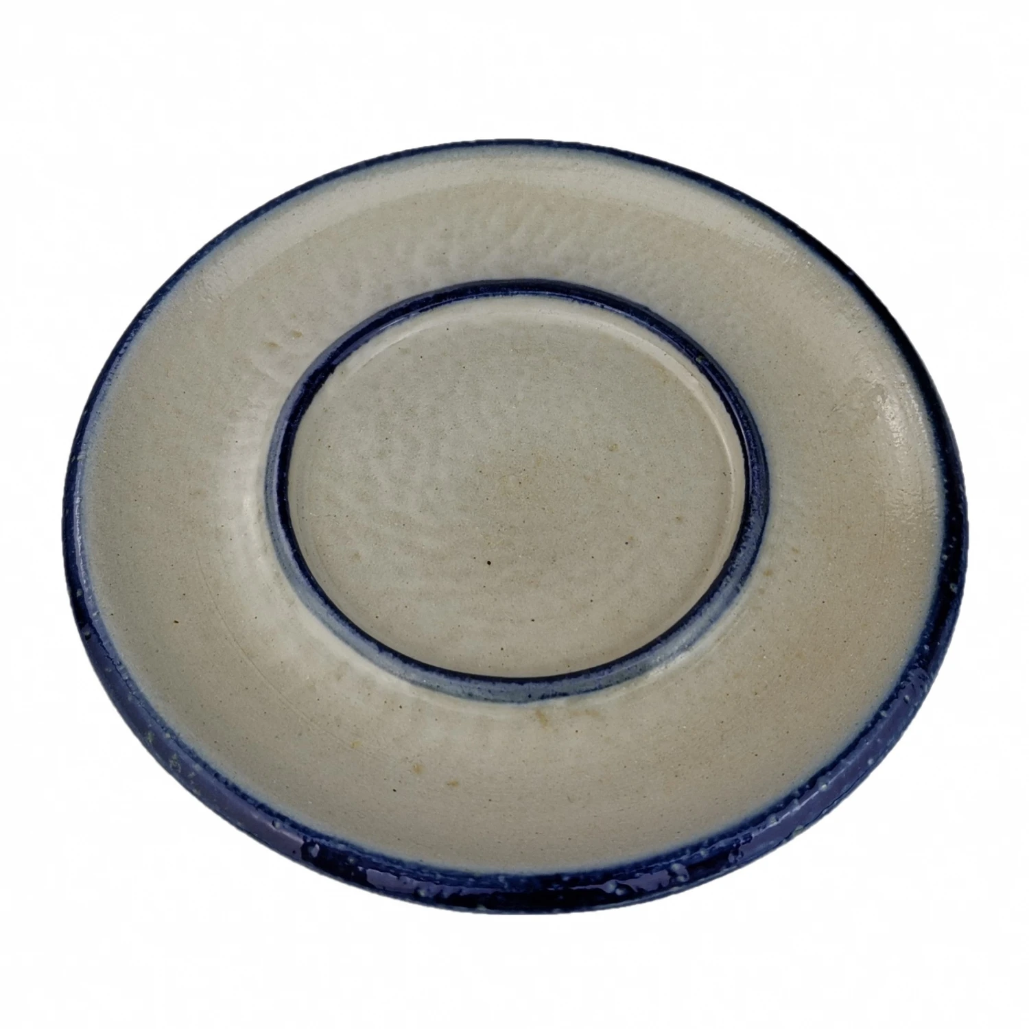 Saucer For Cup, Handmade Salt-glazed Stoneware 3 Saucer For Cup, Handmade Salt-glazed Stoneware