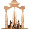 German Christmas Pyramid Nativity Scene, 1-tier, Height 30 Cm / 12 Inch, Natural, Original Erzgebirge By Mueller Seiffen -Modern cuckoo clocks Store mu 10332
