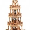 German Christmas Pyramid Forest Scene, 3-tier, Height 58 Cm / 23 Inch, Natural, Original Erzgebirge By Mueller Seiffen -Modern cuckoo clocks Store mu 10500