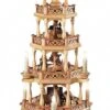 German Christmas Pyramid Erzgebirge Motif, 3-tier, Height 63 Cm / 25 Inch, Natural, Electrical Illuminated And Driven (120V, 50Hz), Original Erzgebirge By Mueller Seiffen 1 German Christmas Pyramid Erzgebirge Motif, 3-tier, Height 63 Cm / 25 Inch, Natural, Electrical Illuminated And Driven (120V, 50Hz), Original Erzgebirge By Mueller Seiffen -Modern cuckoo clocks Store mu 10520
