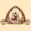 Mueller German Candle Arch Santa Giving Out Christmas Presents, Length 30 Cm / 12 Inch, Natural,original Erzgebirge By Richard Glaesser Seiffen