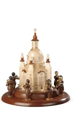 Motif Platform For Electronic Music Boxes, Brass Player Ensemble Ludwig Güttler On The Frauenkirche, Original Erzgebirge By Mueller Seiffen