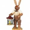 Easter Bunny, Male With Bird Cage, Height 11 Cm / 4 Inch, Original Erzgebirge By Mueller Seiffen -Modern cuckoo clocks Store mu 42142
