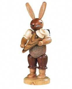 Easter Bunny, Male, School Beginner, Height 11 Cm / 4 Inch, Original Erzgebirge By Mueller Seiffen