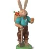 Easter Bunny, Male, Gardener, Height 11 Cm / 4 Inch, Coloured, Original Erzgebirge By Mueller Seiffen