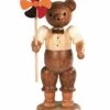 Bear, Male With Wind Wheel, Height 11 Cm / 4 Inch, Original Erzgebirge By Mueller Seiffen 2 Bear, Male With Wind Wheel, Height 11 Cm / 4 Inch, Original Erzgebirge By Mueller Seiffen -Modern cuckoo clocks Store mu 45120