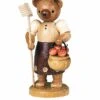 Bear, Female, Gardener, Height 10 Cm / 4 Inch, Original Erzgebirge By Mueller Seiffen -Modern cuckoo clocks Store mu 45156