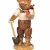 Bear, Male, Gardener, Height 10 Cm / 4 Inch, Original Erzgebirge By Mueller Seiffen -Modern cuckoo clocks Store mu 45158