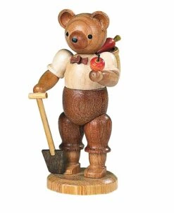 Bear, Male, Gardener, Height 10 Cm / 4 Inch, Original Erzgebirge By Mueller Seiffen