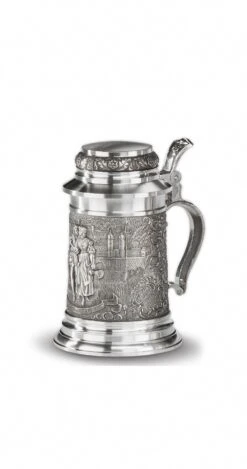 Old Heidelberg 0.5 Liter Beer Stein With Flat Lid