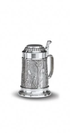 Beer Stein With Flat Lid Of The Village 0.5 Liter