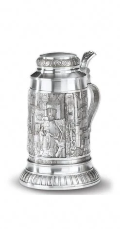 Beer Stein 1 Liter With Flat Lid
