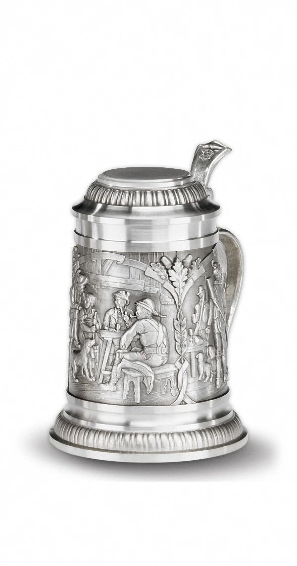 Defregger 0.5 Liter Beer Stein With Flat Lid 3 Defregger 0.5 Liter Beer Stein With Flat Lid