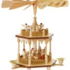 German Christmas Pyramid Nativity Scene, 1-tier, Height 25 Cm / 10 Inch, Natural, Original Erzgebirge By Richard Glaesser Seiffen 1 German Christmas Pyramid Nativity Scene, 1-tier, Height 25 Cm / 10 Inch, Natural, Original Erzgebirge By Richard Glaesser Seiffen -Modern cuckoo clocks Store rg 01371