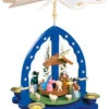 German Christmas Pyramid Nativity Scene, Height 27 Cm / 11 Inch, Natural, Original Erzgebirge By Richard Glaesser Seiffen -Modern cuckoo clocks Store rg 01601
