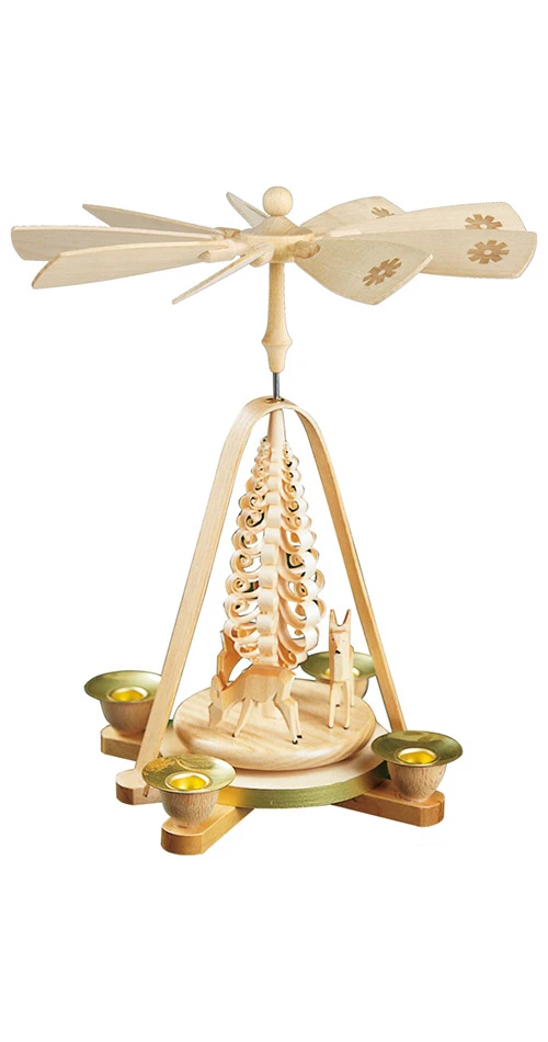 German Christmas Pyramid Deer, Hand-carved, Height 28 Cm / 11 Inch, Natural, Original Erzgebirge By Richard Glaesser Seiffen 3 German Christmas Pyramid Deer, Hand-carved, Height 28 Cm / 11 Inch, Natural, Original Erzgebirge By Richard Glaesser Seiffen