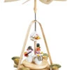German Christmas Pyramid Snowmen Playing Music, Height 28 Cm / 11 Inch, Original Erzgebirge By Richard Glaesser Seiffen -Modern cuckoo clocks Store rg 01669