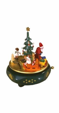 Mechanical Music Box Christmas Dreams, Silent Night, Original Erzgebirge By Richard Glaesser Seiffen