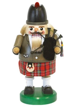 German Nutcracker Scotsman With Bagpipes, Height 21 Cm / 9 Inch, Erzgebirge By Richard Glaesser Seiffen