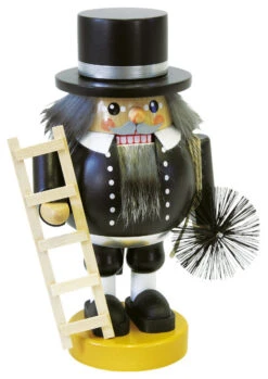 German Nutcracker Chimney Sweep, Height 19 Cm / 8 Inch, Original Erzgebirge By Richard Glaesser Seiffen