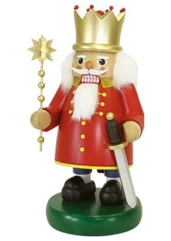 German Nutcracker King Red, Height 32 Cm / 13 Inch, Original Erzgebirge By Richard Glaesser Seiffen