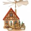 Germanpyramid Bavaria With House, Height 29 Cm / 11 Inch, Original Erzgebirge By Richard Glaesser Seiffen