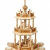 German Christmas Pyramid Nativity Scene, 2-tier, Height 46 Cm / 18 Inch, Natural, Original Erzgebirge By Richard Glaesser Seiffen -Modern cuckoo clocks Store rg 16702