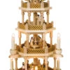 German Christmas Pyramid Nativity Scene, 3-tier, Height 59 Cm / 23 Inch, Electrical Illuminated And Driven, Original Erzgebirge By Richard Glaesser Seiffen -Modern cuckoo clocks Store rg 16714