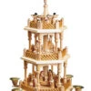 German Christmas Pyramid Nativity Scene, 2-tier, Height 40 Cm / 16 Inch, Natural, Original Erzgebirge By Richard Glaesser Seiffen 2 German Christmas Pyramid Nativity Scene, 2-tier, Height 40 Cm / 16 Inch, Natural, Original Erzgebirge By Richard Glaesser Seiffen -Modern cuckoo clocks Store rg 16721