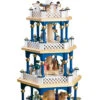 German Christmas Pyramid Nativity Scene, 3-tier, Height 54 Cm / 21 Inch, Original Erzgebirge By Richard Glaesser Seiffen -Modern cuckoo clocks Store rg 16725