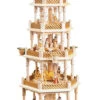 German Christmas Pyramid Nativity Scene, 4-tier, Height 70 Cm / 28 Inch, Natural, Original Erzgebirge By Richard Glaesser Seiffen 2 German Christmas Pyramid Nativity Scene, 4-tier, Height 70 Cm / 28 Inch, Natural, Original Erzgebirge By Richard Glaesser Seiffen -Modern cuckoo clocks Store rg 16740