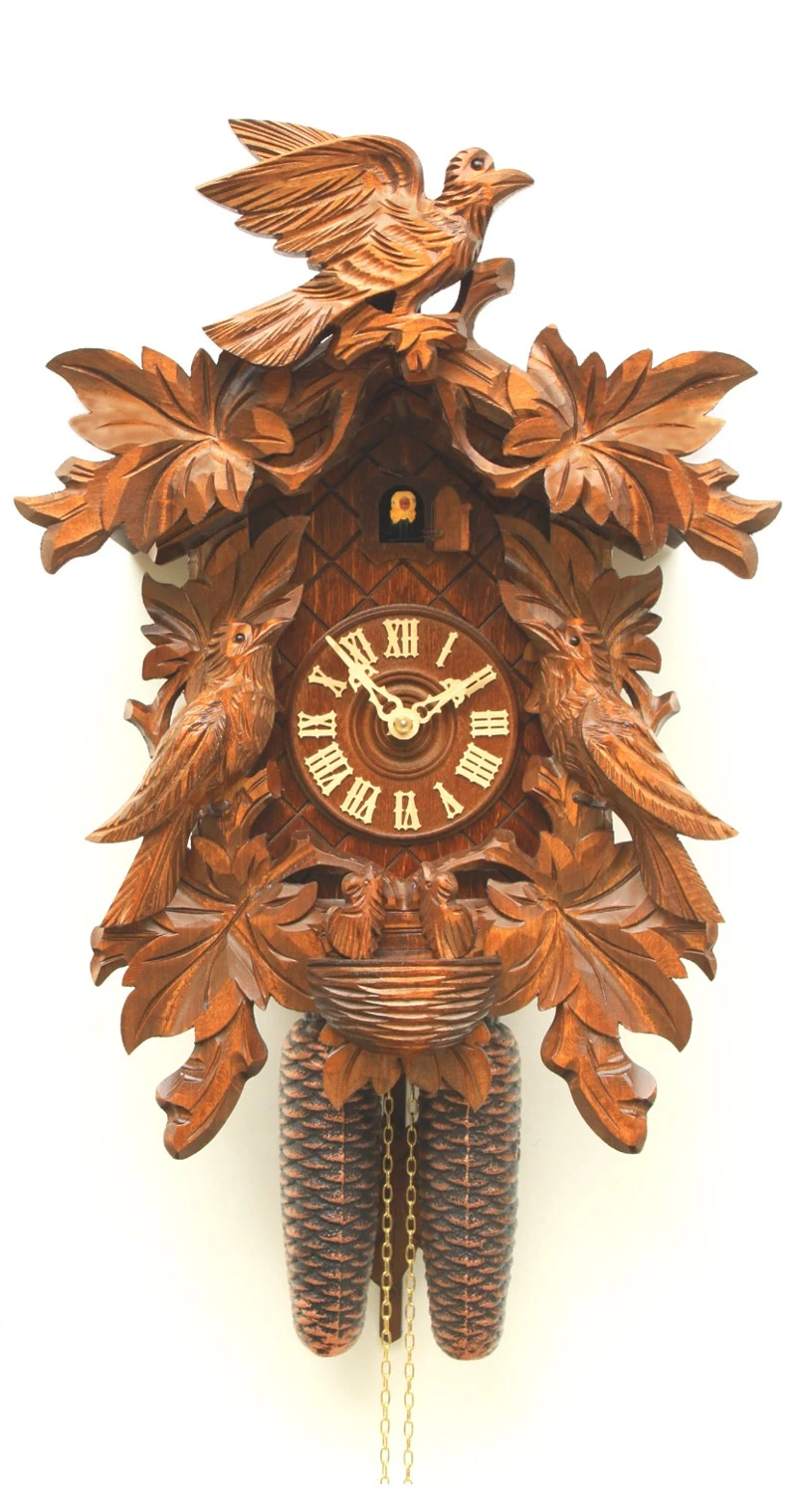 Cuckoo Clock8 Leaves, 3 Birds, Nest 3 Cuckoo Clock8 Leaves, 3 Birds, Nest