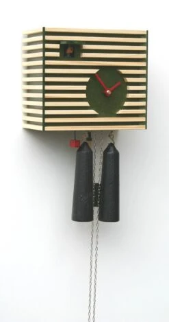 Modern Cuckoo ClockBauhaus Design, Green, 8 Day