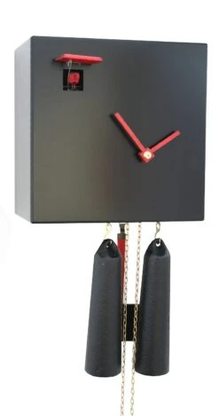 Modern Cuckoo ClockBlack Cube, 8 Day