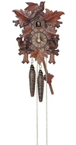 Cuckoo ClockFive Leaves, Bird, Squirrels