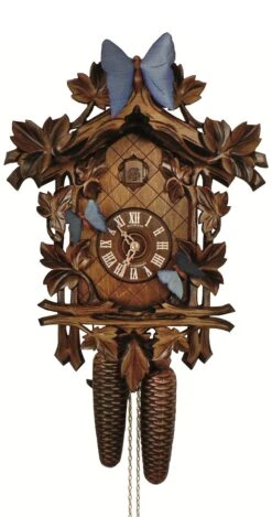 Cuckoo Clock13 Leaves, 3 Butterflies