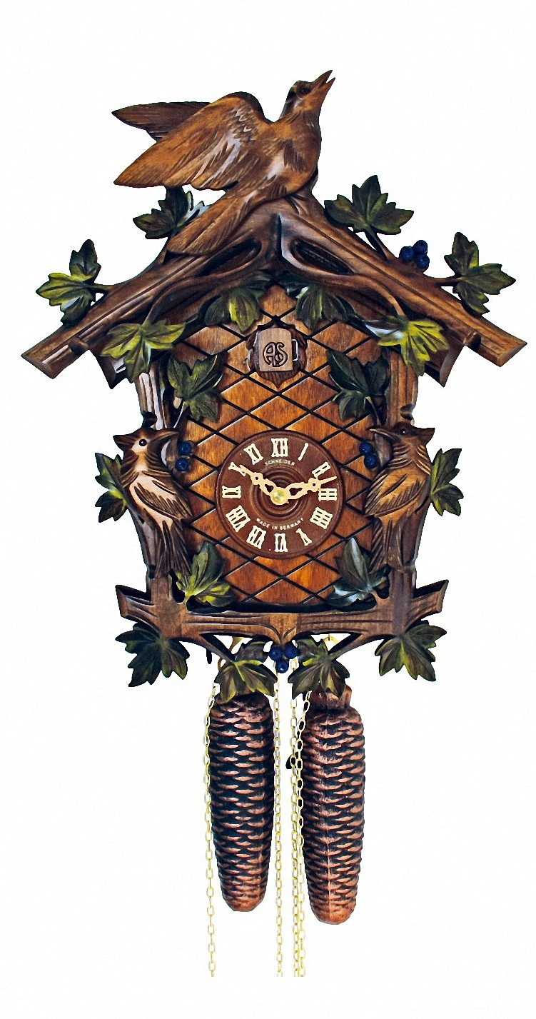 Cuckoo Clock18 Leaves, 3 Birds 3 Cuckoo Clock18 Leaves, 3 Birds