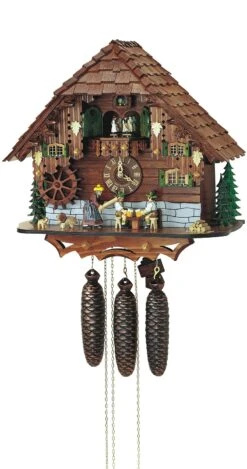 Cuckoo ClockBlack Forest House With Moving Beer Drinker And Woman