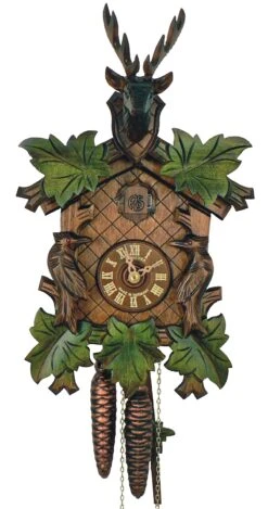 Cuckoo Clock5-leaves, Head Of A Deer