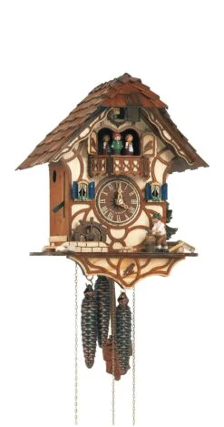 Cuckoo ClockBlack Forest House With Moving Wood Chopper